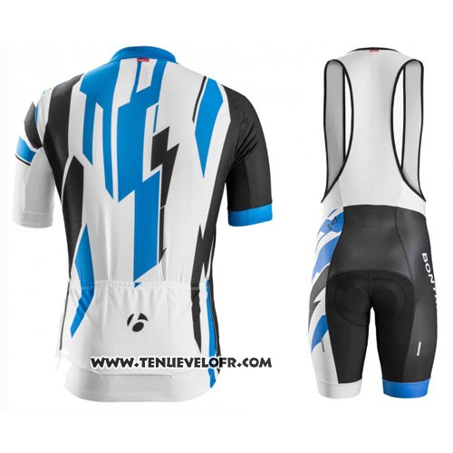 2016 Maillot Ciclismo Trek Bontrager Bleu et Blanc Manches Courtes et Cuissard